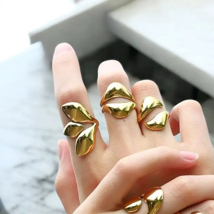 Gold Adjustable Stone Ring dÉsirer dÉsirer