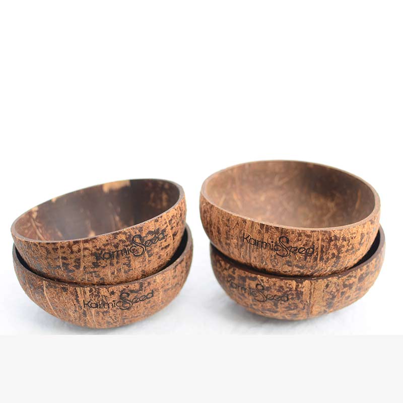 Handmade Coconut Bowls (Set of 4) DC-Karmic Seed dÉsirer