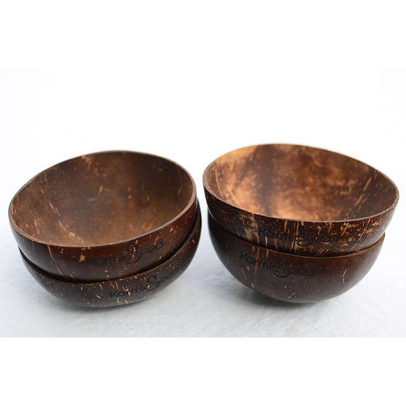 Handmade Coconut Bowls (Set of 4) DC-Karmic Seed dÉsirer