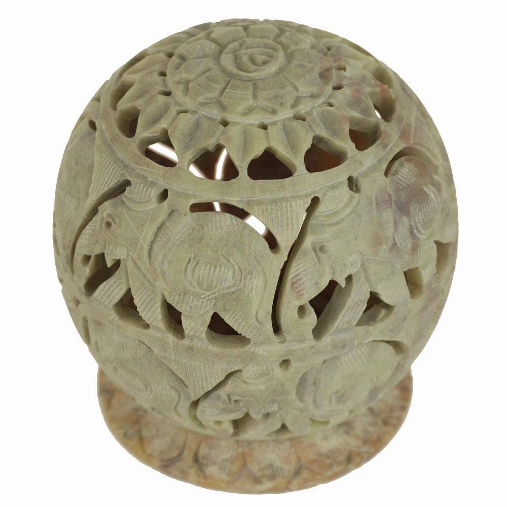 Hand Carved tea light Candle holder DC-OMSutra dÉsirer
