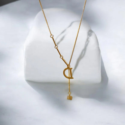 Letter D gold necklace dÉsirer dÉsirer