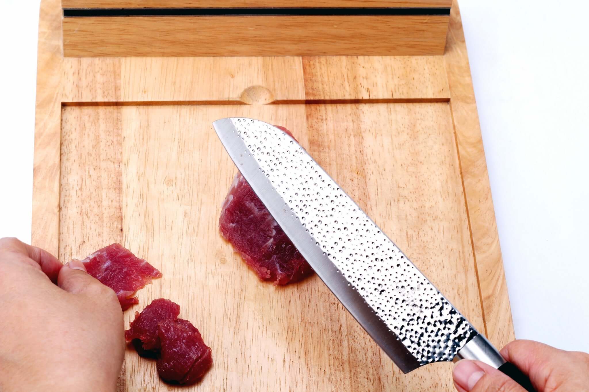 Embossed Hammered Blades 3 Piece Knife Set DC-SiliSlick® dÉsirer