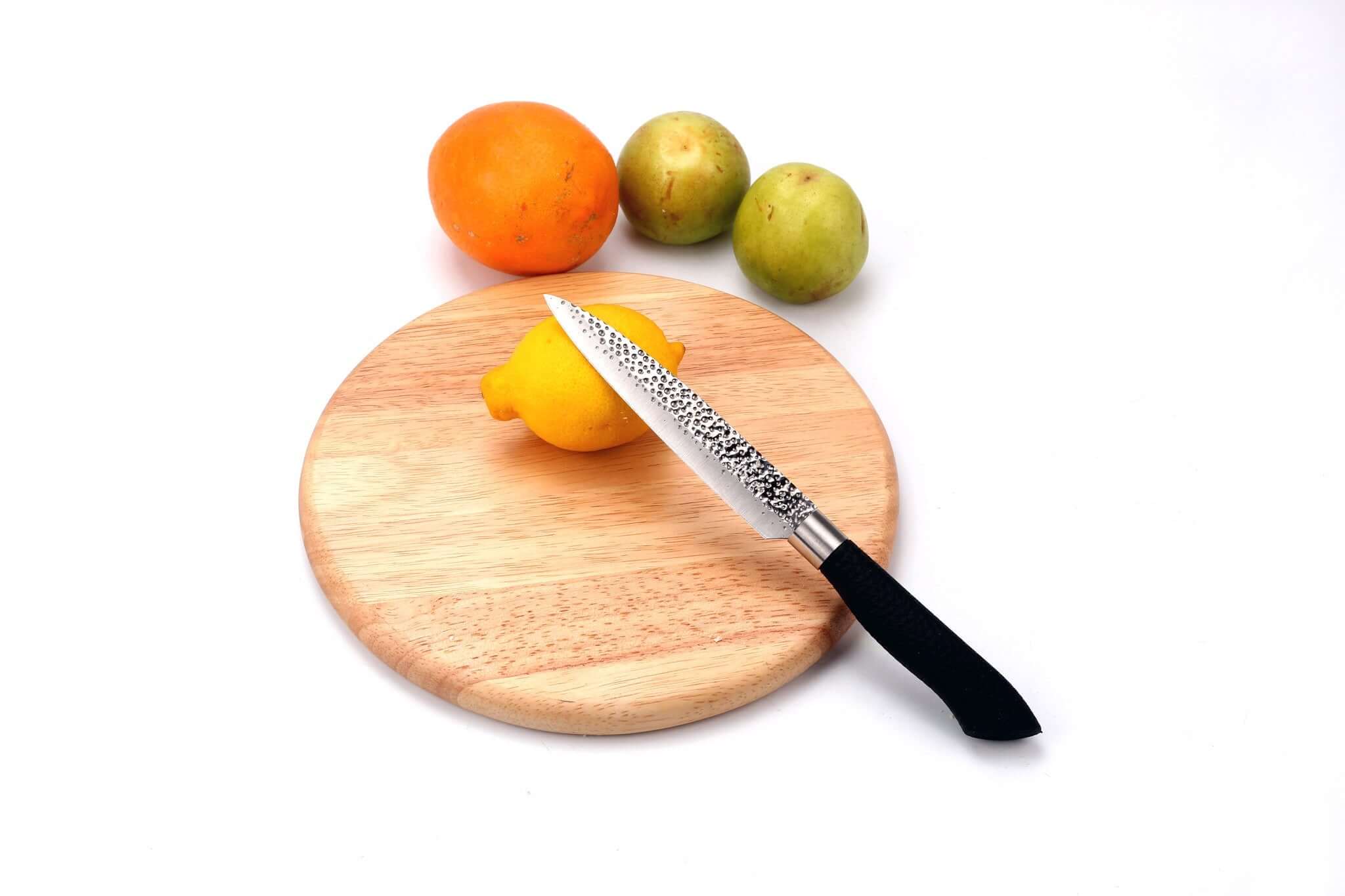 Embossed Hammered Blades 3 Piece Knife Set DC-SiliSlick® dÉsirer