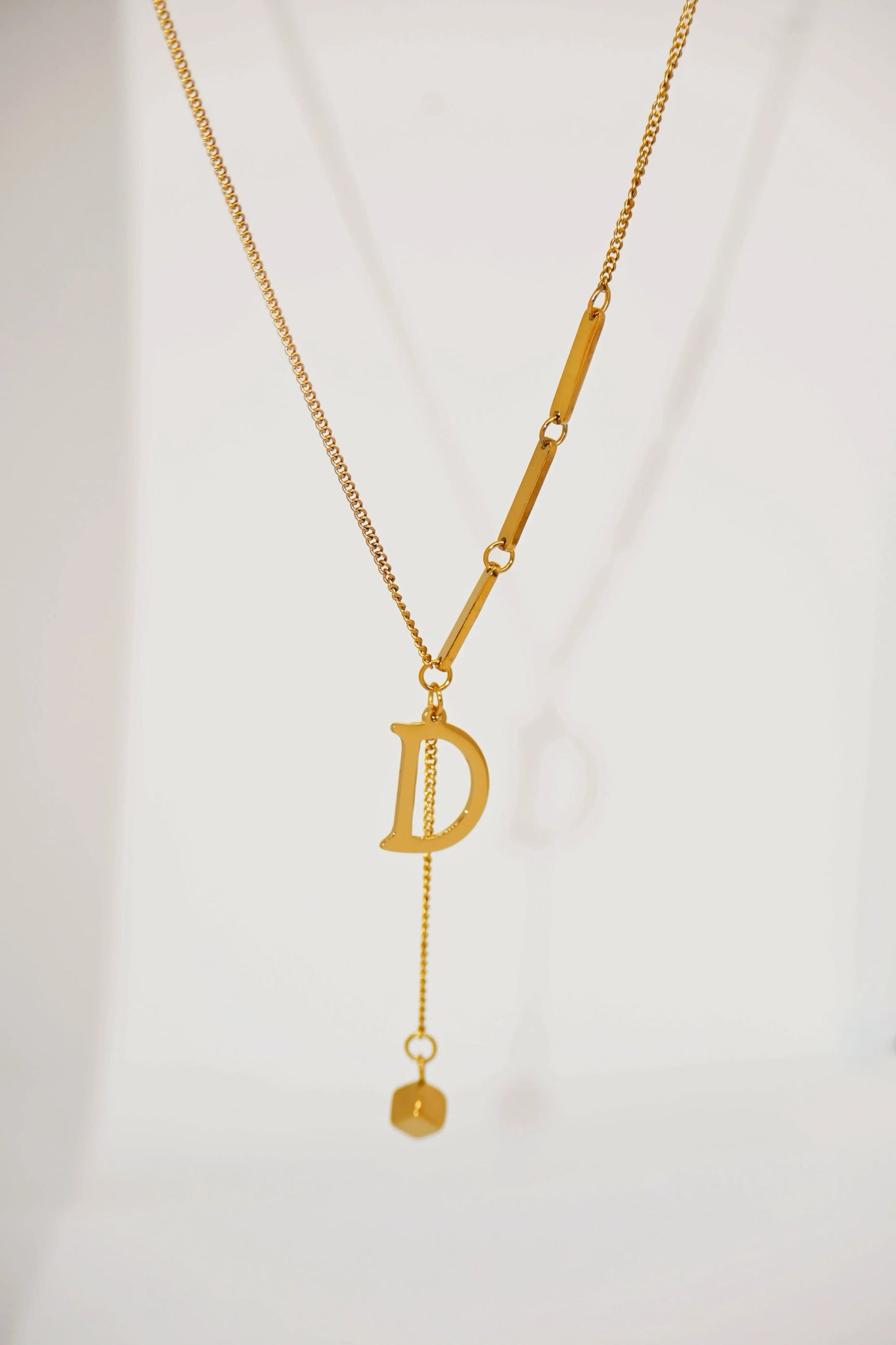 Letter D gold necklace dÉsirer dÉsirer