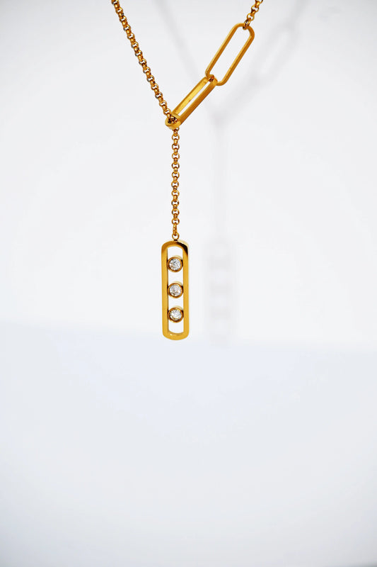 Gold Sliding Tassel Pendant Necklace dÉsirer dÉsirer