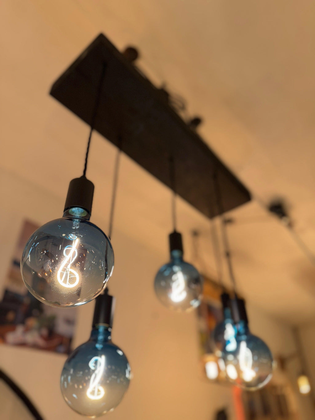 Matt Black Canopy Wooden Beam Chandelier MooBoo Home dÉsirer