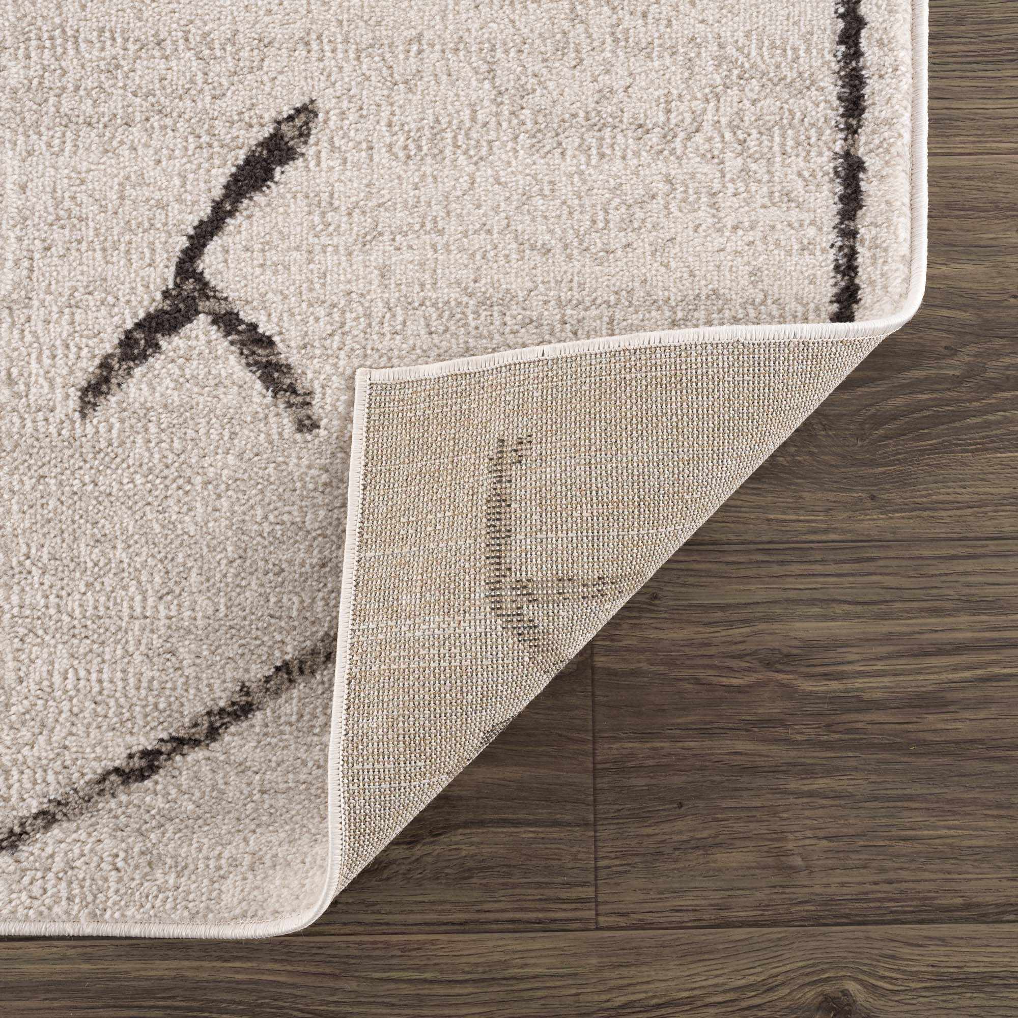 Azzan Cream & Charcoal Area Rug DC-Hauteloom dÉsirer