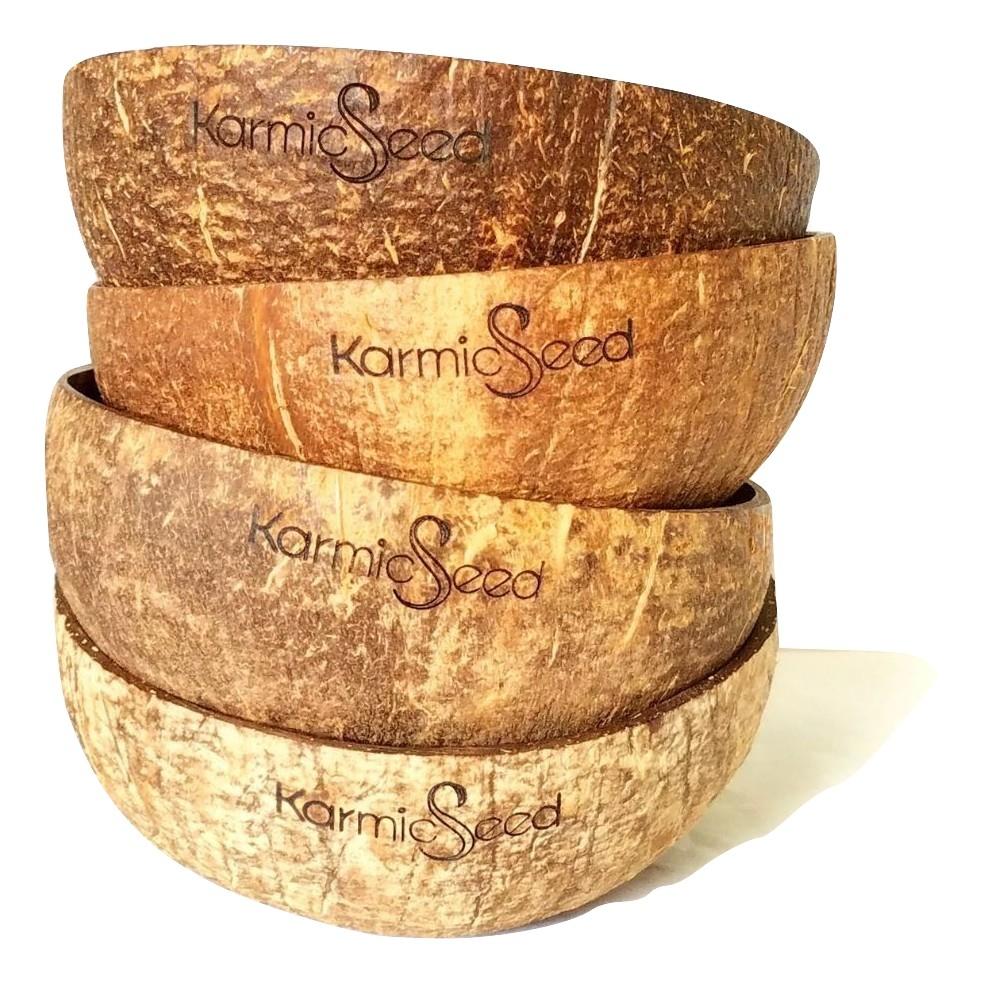 Handmade Coconut Bowls (Set of 4) DC-Karmic Seed dÉsirer