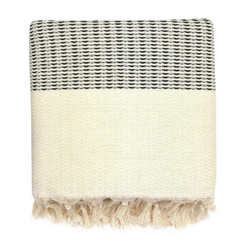 Plush Wavy Turkish Throw DC-SLATE + SALT dÉsirer