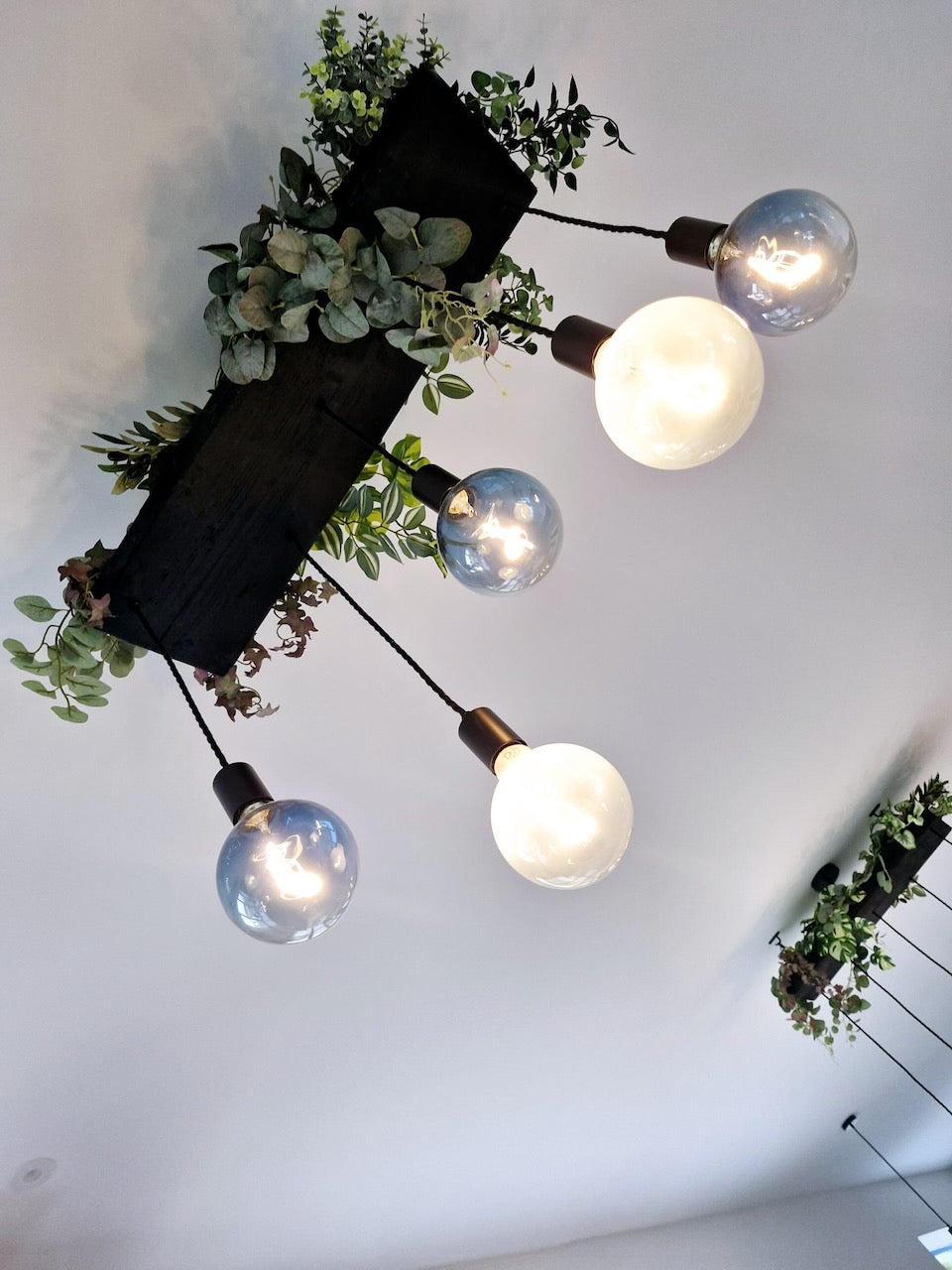 Matt Black Canopy Wooden Beam Chandelier MooBoo Home dÉsirer